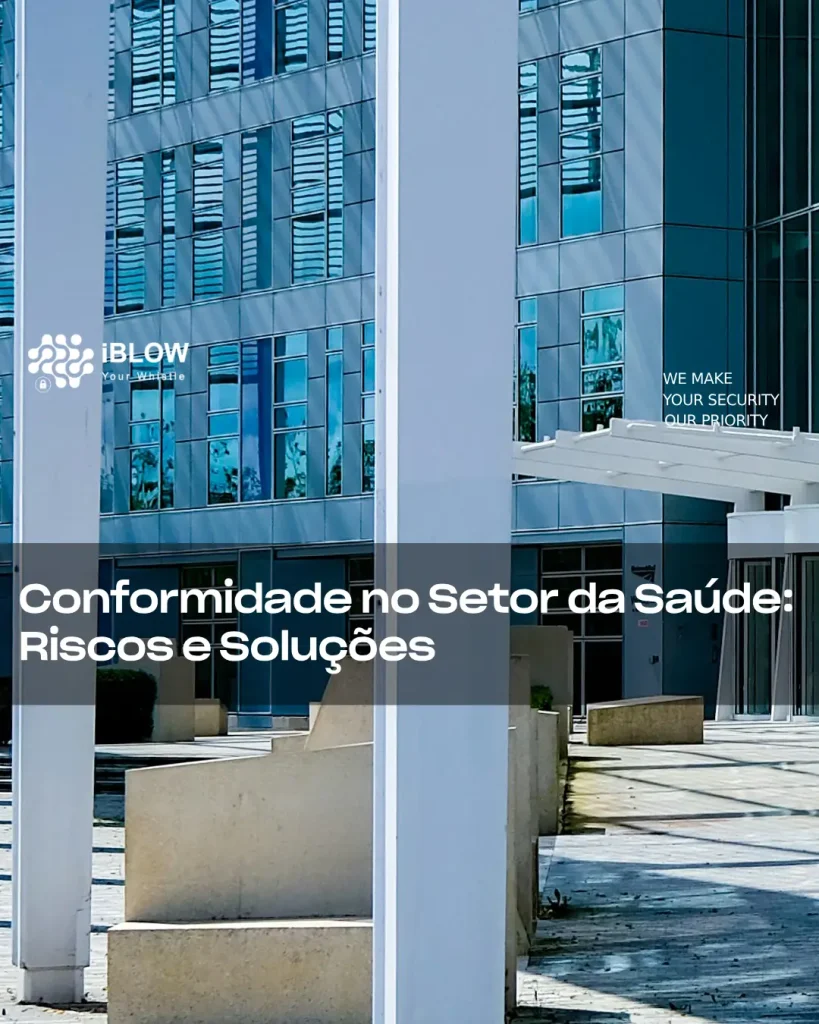 Edifício hospitalar moderno com foco na conformidade e segurança dos dados no setor da saúde, em artigo de iBlow.eu