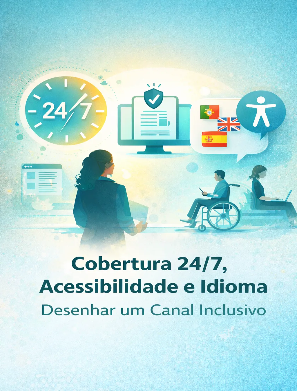 Canal de denúncias inclusivo com cobertura 24/7, acessibilidade e suporte em vários idiomas
